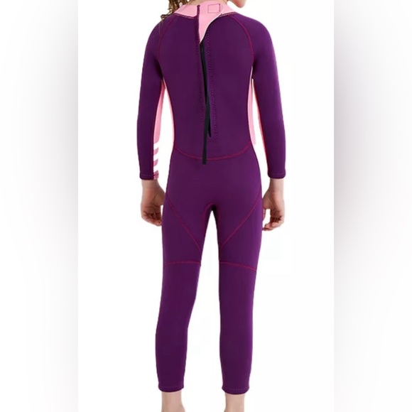DIVE & SAIL Scuba Suit Kids Neoprene Thermal Wetsuit Girls Pink L - Picture 3 of 10